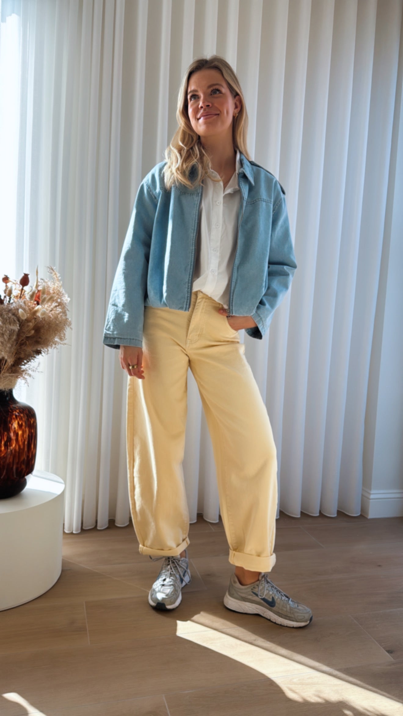 Balloon jeans geel