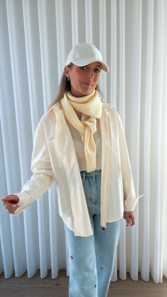 Basic straight hemdje zacht geel