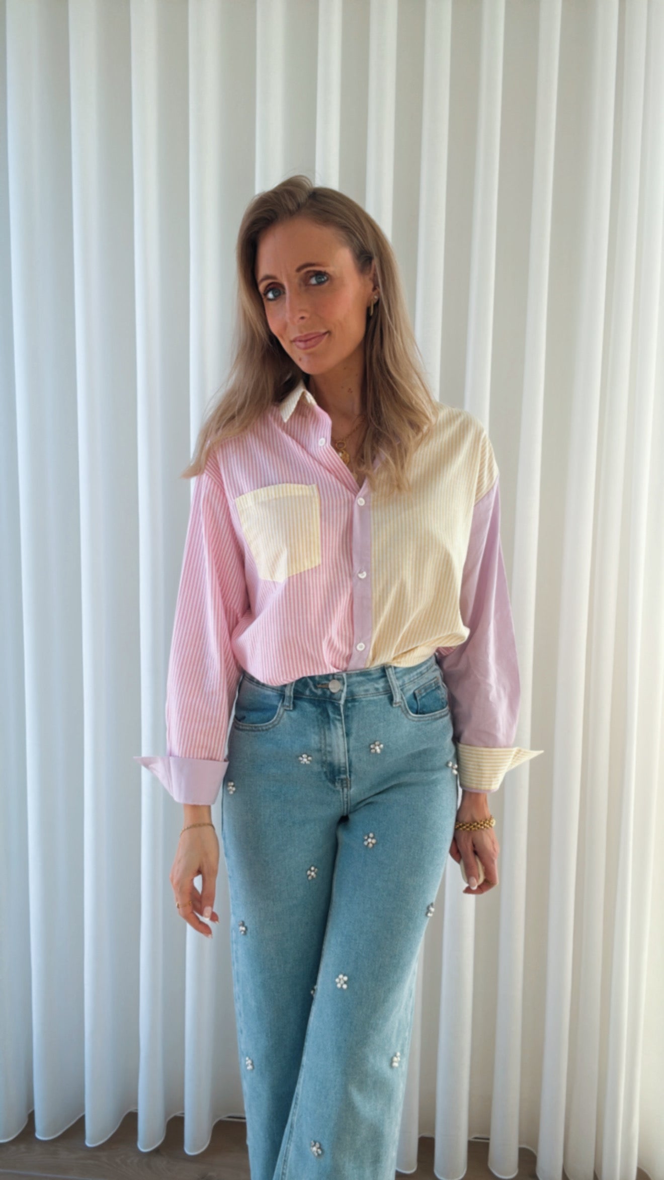 Flower jeans