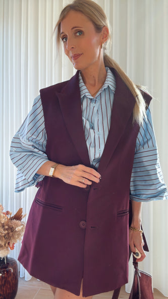 Nel waistcoat bordeaux