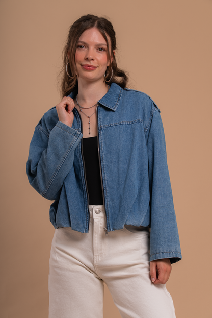 Giullia jeans jacket donkerblauw