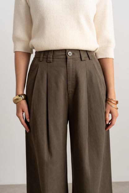 Cargo wide leg kaki