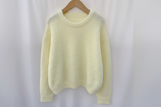 Iris trui pastel geel