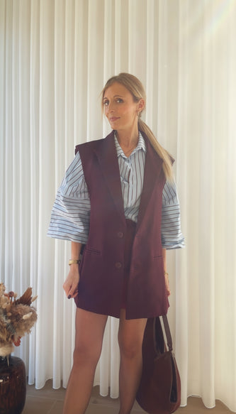 Nel waistcoat bordeaux
