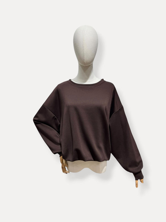 Ella soft sweater donkerbruin