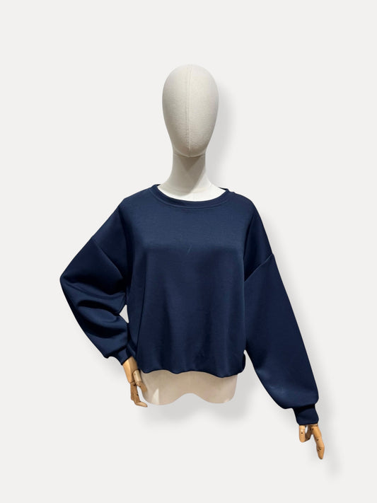 Ella soft sweater donkerblauw