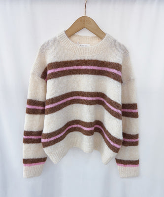 Lily knit beige/roze