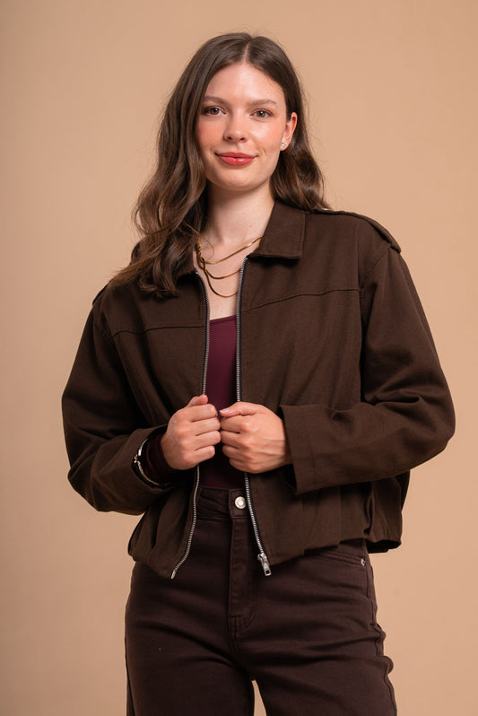 Giullia jeans jacket bruin
