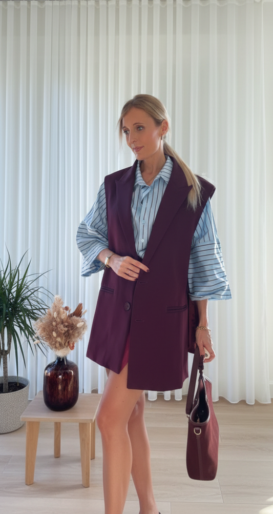 Nel waistcoat bordeaux