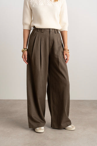 Cargo wide leg kaki