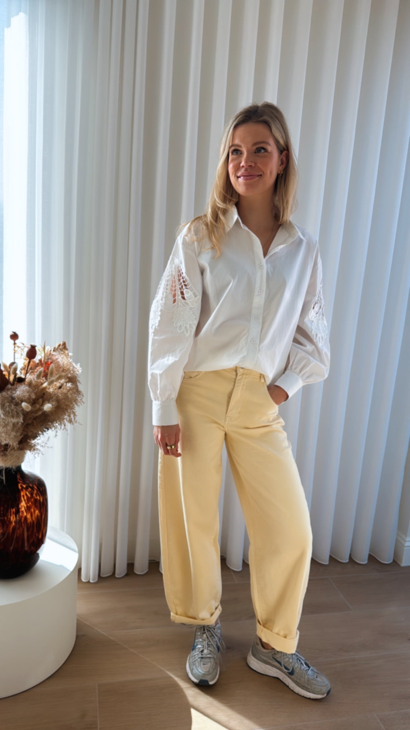 Balloon jeans geel