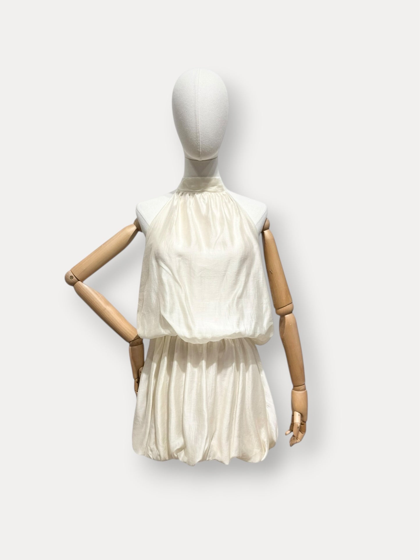 Satin gold dress