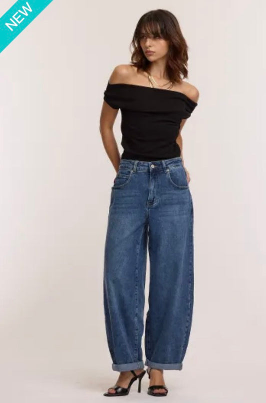 Balloon jeans donkerblauw