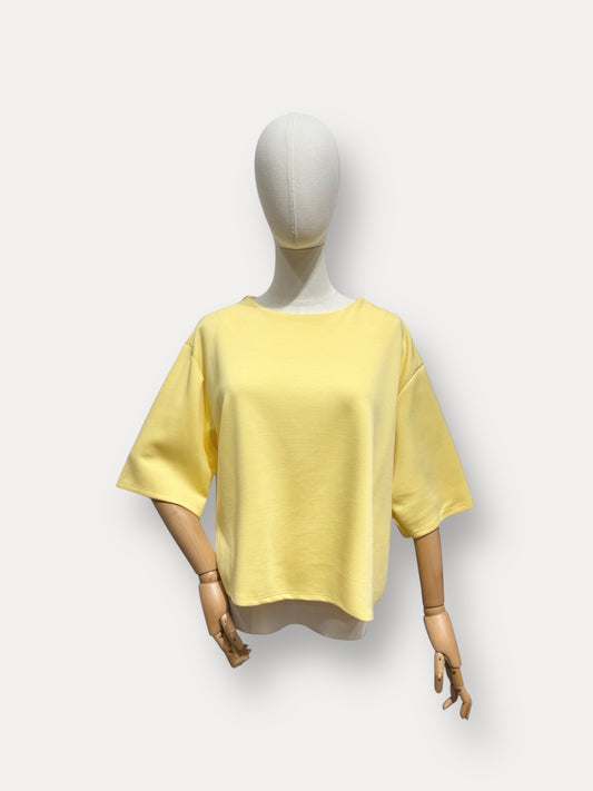 Basic soft shirt geel