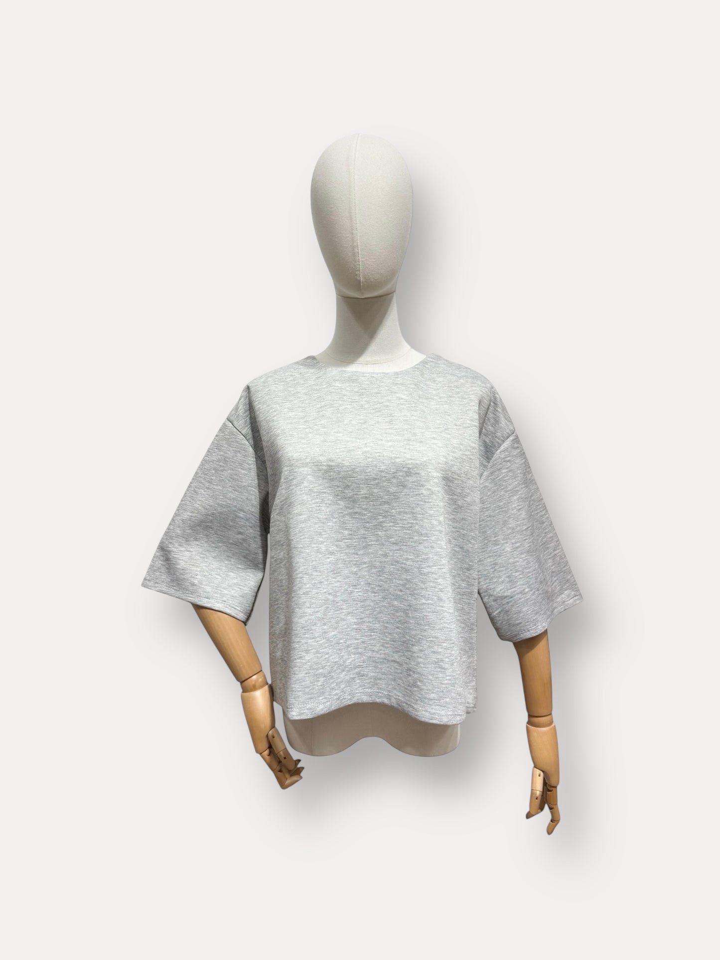 Basic soft shirt grijs