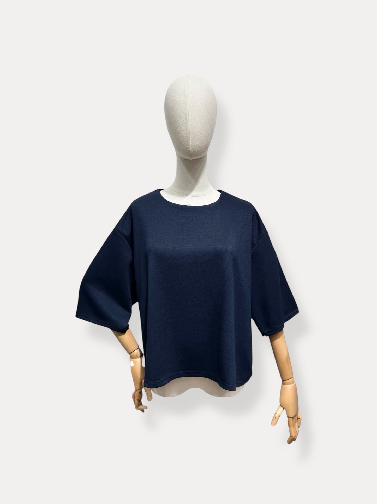 Basic soft shirt donkerblauw