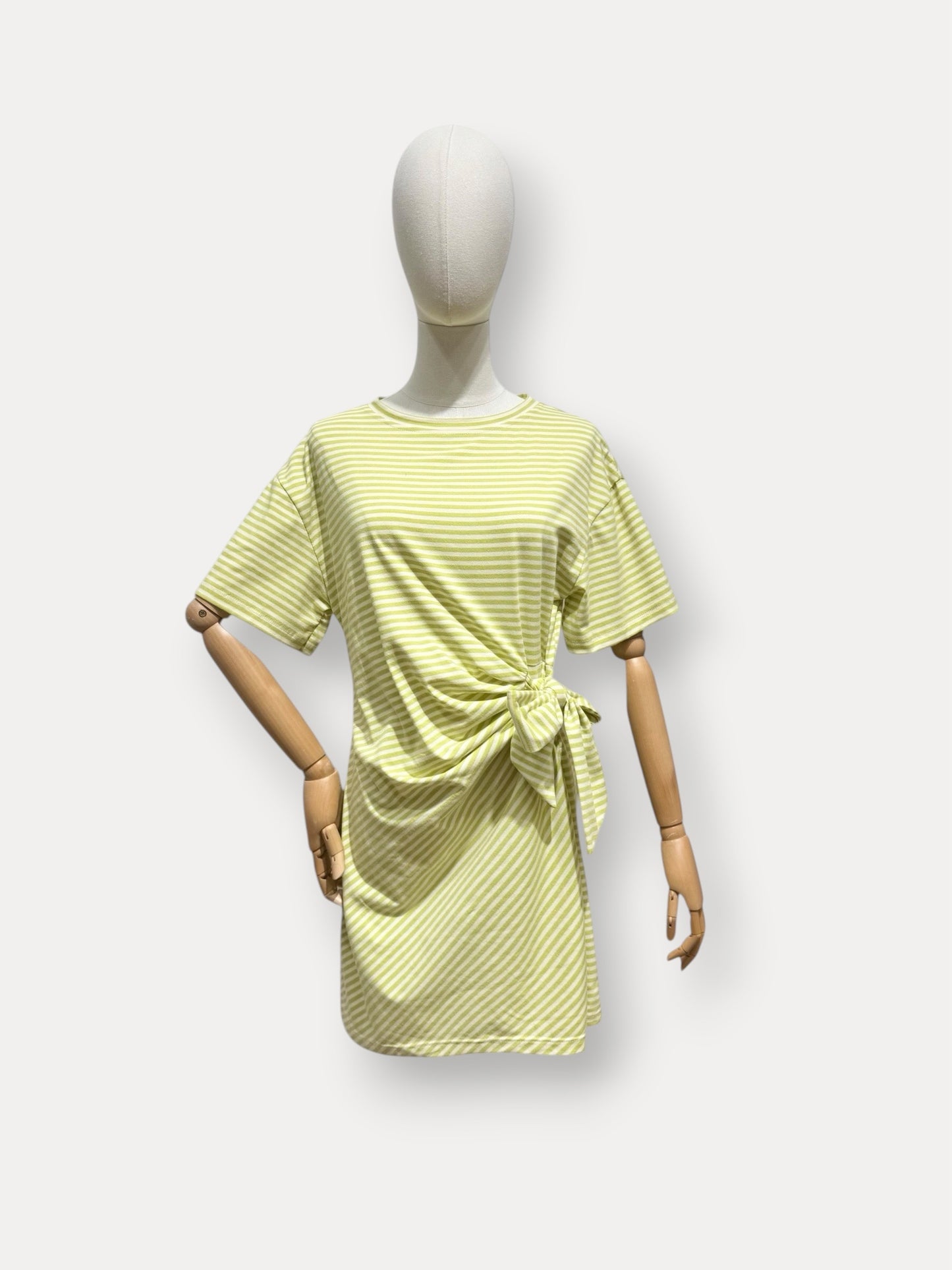 Striped dress lime