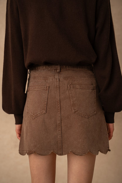 Billie jeansrokje bruin